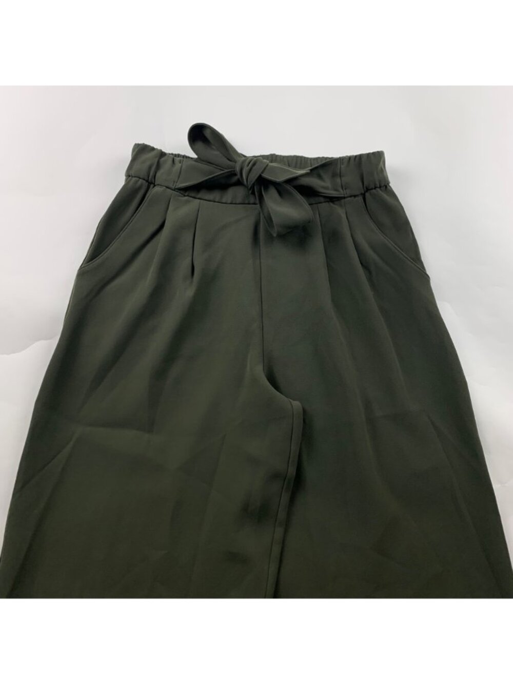 Lululemon Dark Olive Noir Belted High Rise Wide Leg Trouser 4 - Picture 2 of 6